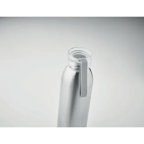 Botella de acero inoxidable con tapa y asa de silicona ref MO2241 - 5 Plata Mate