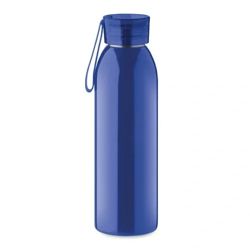 Botella de acero inoxidable con tapa y asa de silicona ref MO2241 - Back Azul