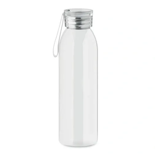 Botella de acero inoxidable con tapa y asa de silicona ref MO2241 - Back Blanco