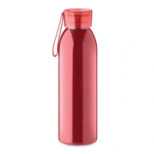 Botella de acero inoxidable con tapa y asa de silicona ref MO2241 - Back Rojo