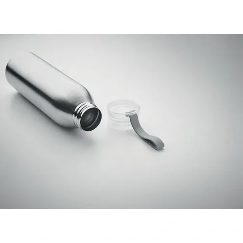 Botella de acero inoxidable con tapa y asa de silicona ref MO2241 - Item Detail Picture Blanco