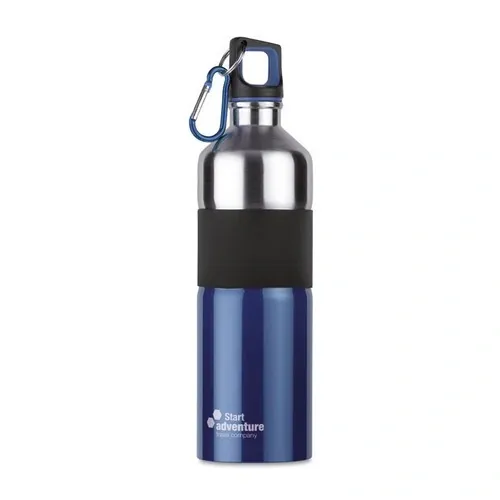 Botella de acero inoxidable bicolor con empuñadura ref MO7490 - Printed Azul
