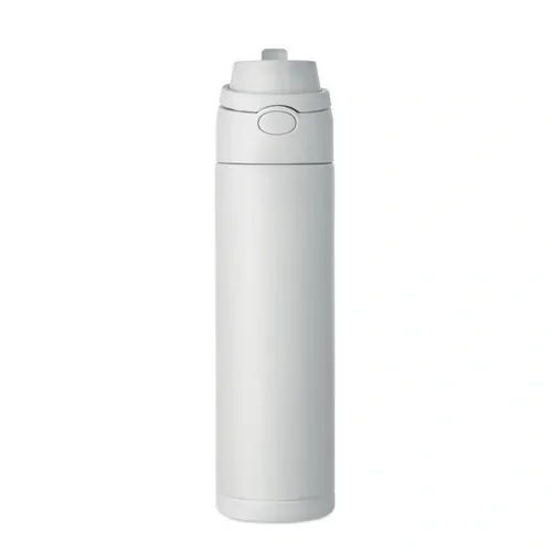 Botella de acero inoxidable 650 ml con pajita 2 en 1 ref MO2989 - Blanco 2