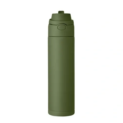 Botella de acero inoxidable 650 ml con pajita 2 en 1 ref MO2989 - Verde Oscuro 2