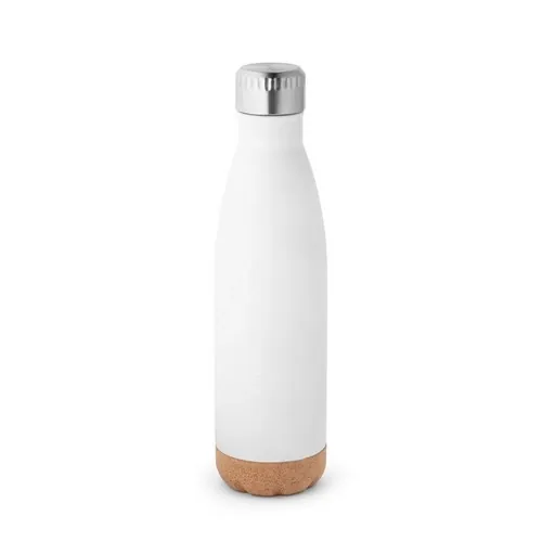 Botella de acero inoxidable aislada 8h caliente 24h fría ref 94240 - Blanco