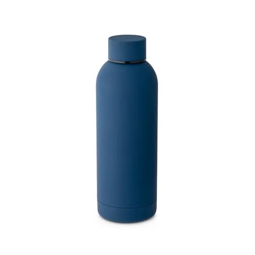 Botella de acero inoxidable con acabado gomoso ref 94603 - Azul Marino