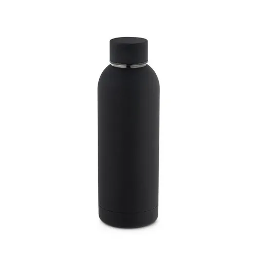 Botella de acero inoxidable con acabado gomoso ref 94603 - Negro