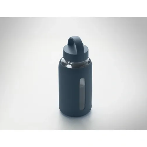 Botella de borosilicato 600 ml Boris con funda personalizable ref MO2912 - 07 Azul