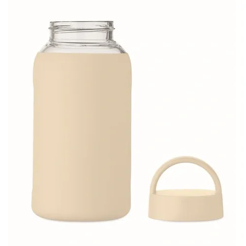 Botella de borosilicato 600 ml Boris con funda personalizable ref MO2912 - Detail Marr╨▓N