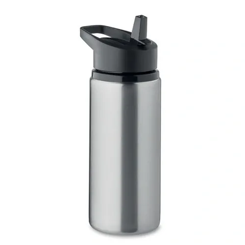 Botella de acero inoxidable reciclado con boquilla plegable ref MO2500 - Plata Mate