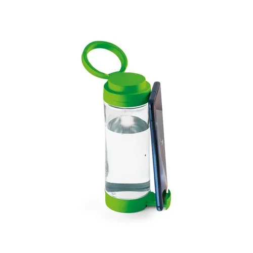 Botella deportiva de cristal con soporte para smartphone ref 94783 - Verde Claro 02