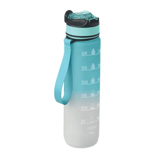 Botella de agua deportiva con pajita integrada ref MO2489 - Azul Bebe