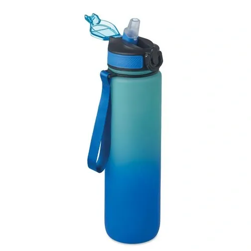 Botella de agua deportiva con pajita integrada ref MO2489 - Azul Royal Side