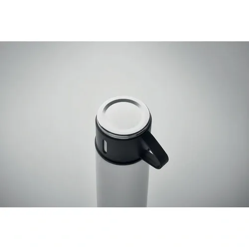 Botella de acero inoxidable doble pared tapa hermética ref MO2117 - 1 Blanco
