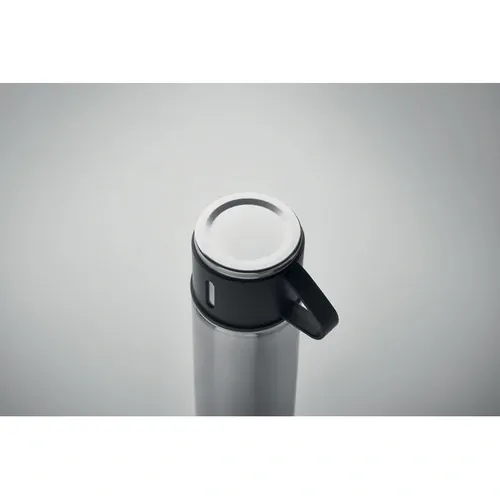 Botella de acero inoxidable doble pared tapa hermética ref MO2117 - 1 Plata Mate