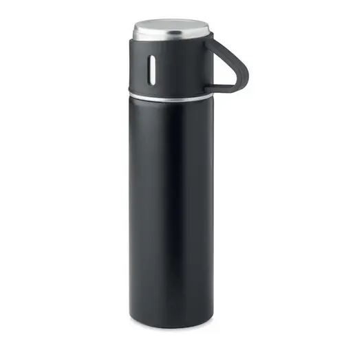 Botella de acero inoxidable doble pared tapa hermética ref MO2117 - Negro