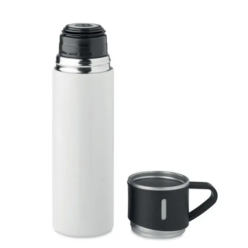 Botella de acero inoxidable doble pared tapa hermética ref MO2117 - Open Blanco