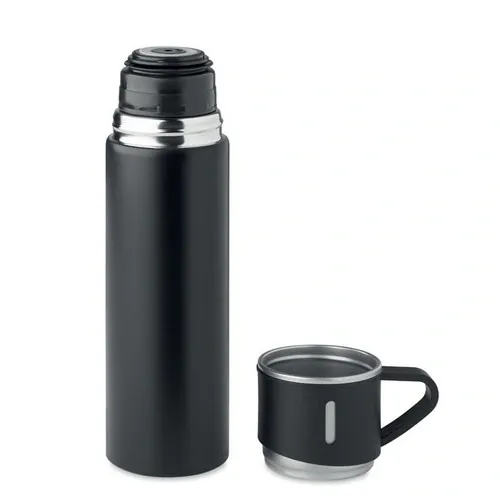 Botella de acero inoxidable doble pared tapa hermética ref MO2117 - Open Negro