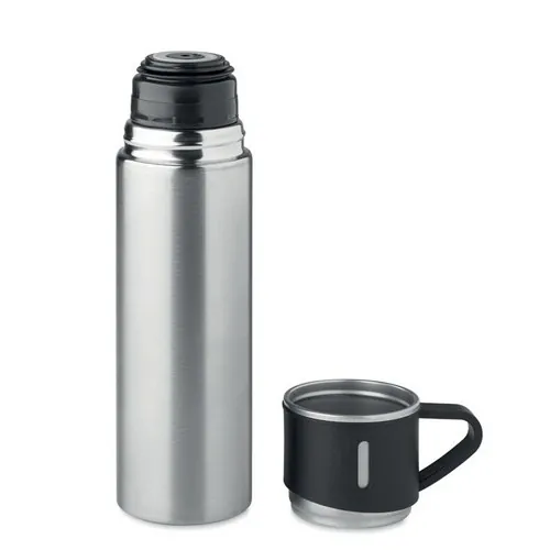 Botella de acero inoxidable doble pared tapa hermética ref MO2117 - Open Plata Mate