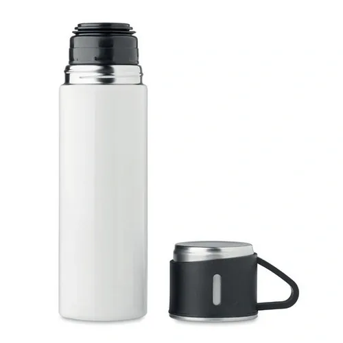 Botella de acero inoxidable doble pared tapa hermética ref MO2117 - Top Blanco