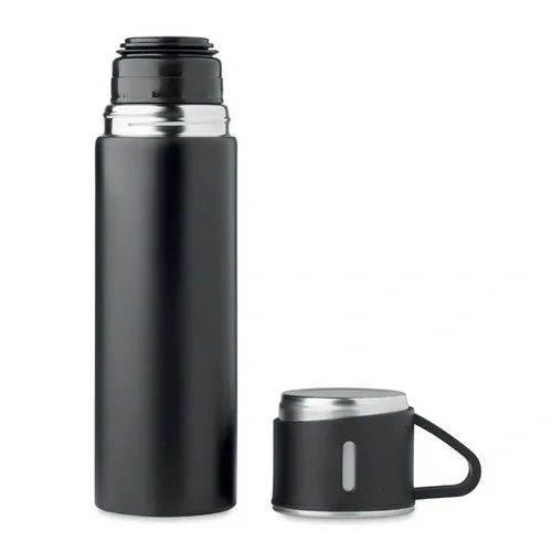 Botella de acero inoxidable doble pared tapa hermética ref MO2117 - Top Negro