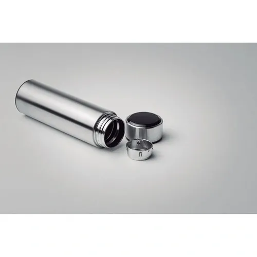 Botella de acero inoxidable con infusor y termómetro LED ref MO9796 - Top Plata Mate