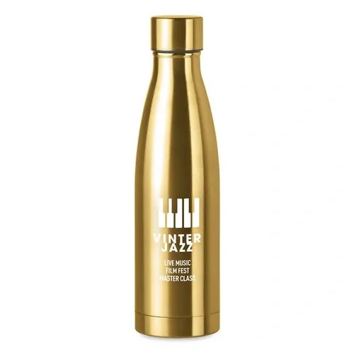 Botella de acero inoxidable aislada al vacío 500 ml ref MO9812 - Printed Dorado Mate