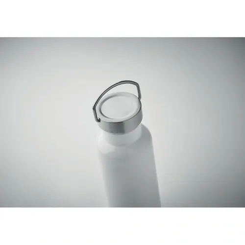 Botella de acero inoxidable reciclado con tapa anti fugas ref MO2107 - 1 Blanco