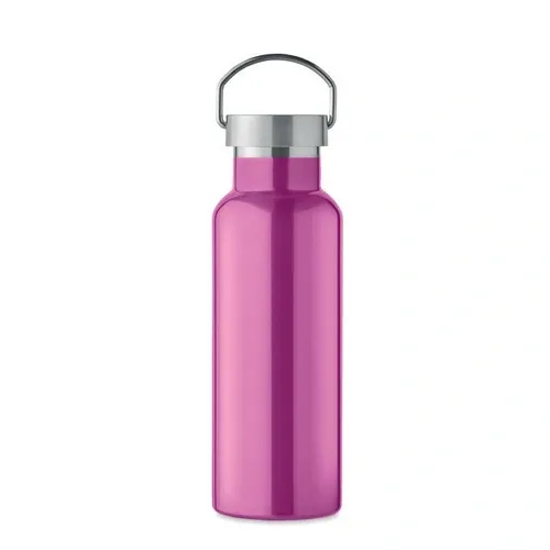 Botella de acero inoxidable reciclado con tapa anti fugas ref MO2107 - Back Fucsia