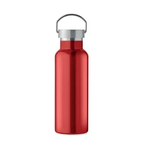 Botella de acero inoxidable reciclado con tapa anti fugas ref MO2107 - Back Rojo