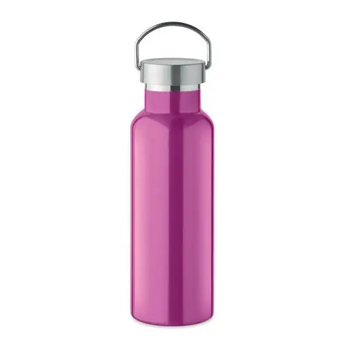 Botella de acero inoxidable reciclado con tapa anti fugas ref MO2107 - Fucsia