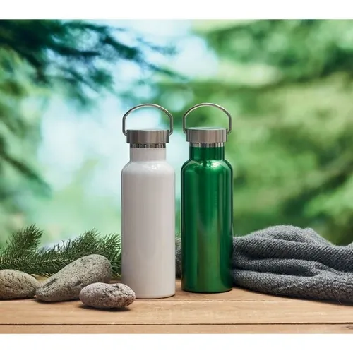 Botella de acero inoxidable reciclado con tapa anti fugas ref MO2107 - Item Ambiant Picture Blanco
