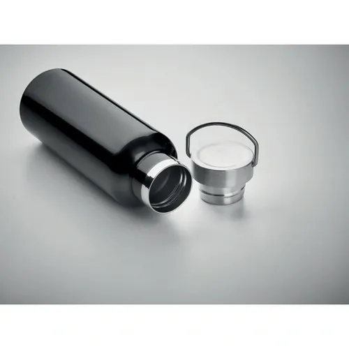 Botella de acero inoxidable reciclado con tapa anti fugas ref MO2107 - Item Detail Picture Negro
