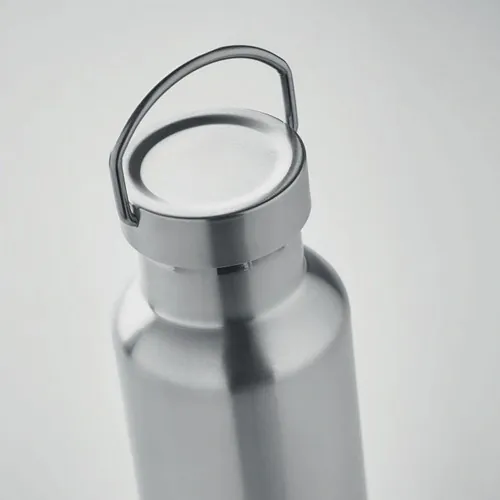 Botella de acero inoxidable reciclado con tapa anti fugas ref MO2107 - Item Detail Picture Plata Mate