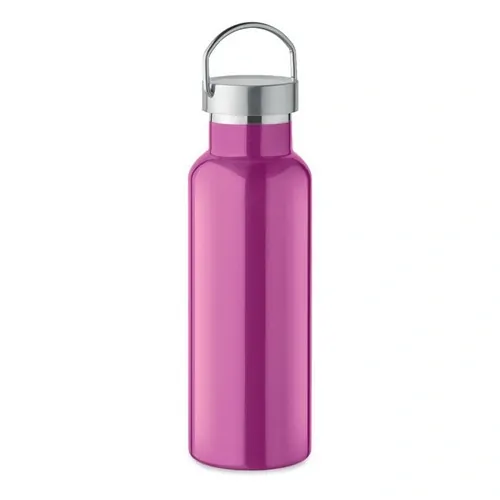 Botella de acero inoxidable reciclado con tapa anti fugas ref MO2107 - Open Fucsia