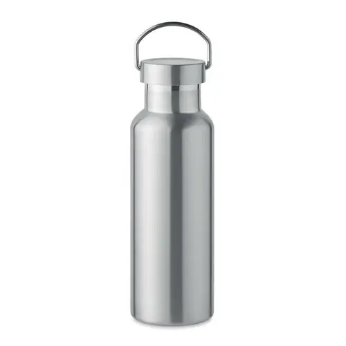 Botella de acero inoxidable reciclado con tapa anti fugas ref MO2107 - Plata Mate