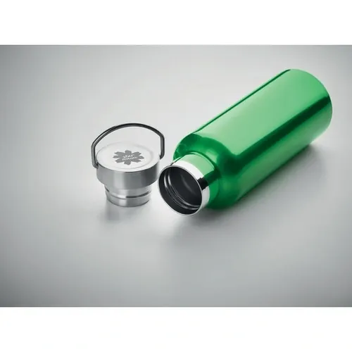 Botella de acero inoxidable reciclado con tapa anti fugas ref MO2107 - Printed Verde