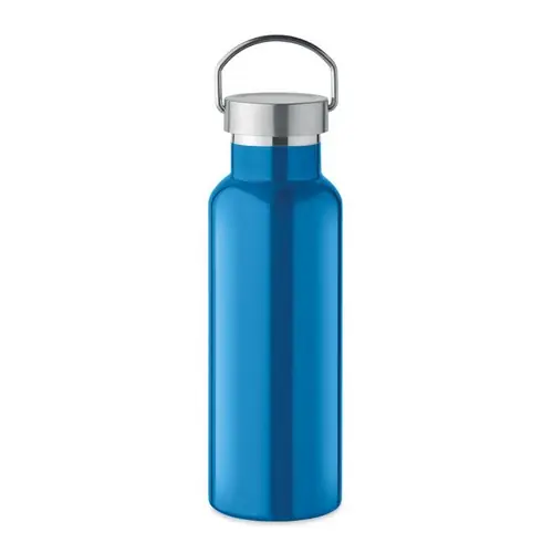 Botella de acero inoxidable reciclado con tapa anti fugas ref MO2107 - Turquesa