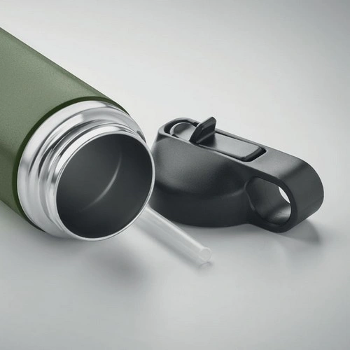 Botella aislada de acero reciclado con tapa y pajita ref MO6938
