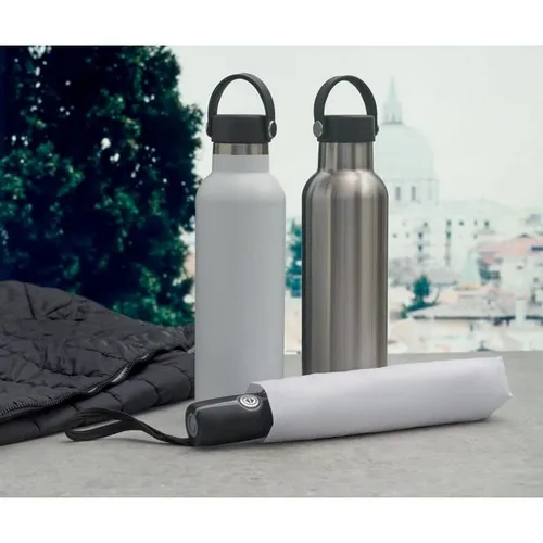 Botella de acero inoxidable reciclado con aislamiento al vacío ref MO6944 - 1 Blanco