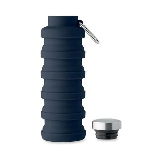 Botella plegable de silicona con tapa de acero inoxidable ref MO2548 - French Marino 1