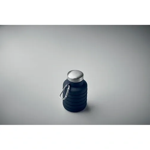 Botella plegable de silicona con tapa de acero inoxidable ref MO2548 - French Marino Side