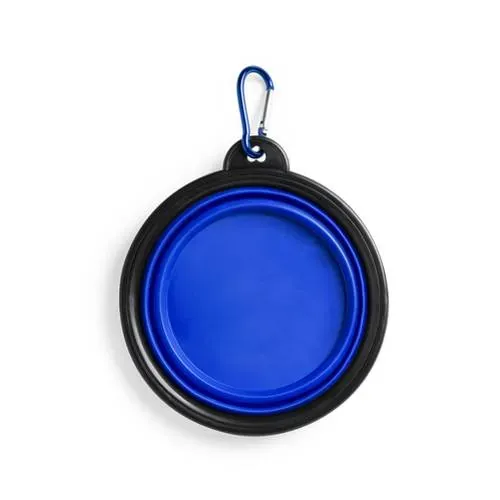Bowl plegable para mascotas resistente con mosquetón ref 5935 - Azul