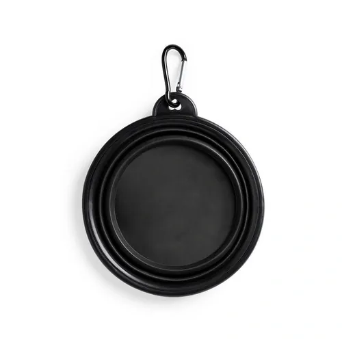 Bowl plegable para mascotas resistente con mosquetón ref 5935 - Negro