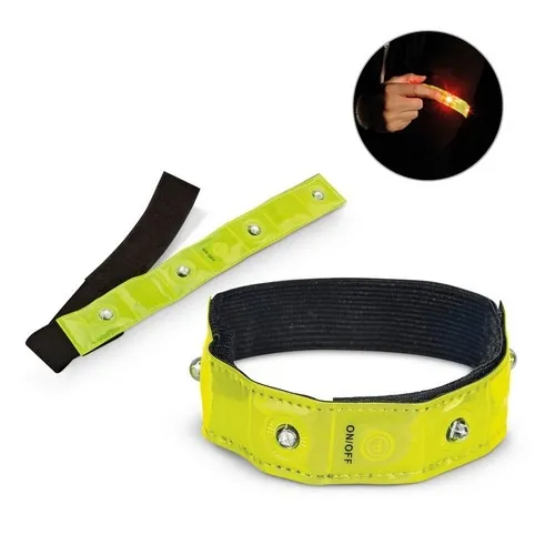 Brazalete reflectante LED rojo ajustable con función flash ref 98515 - 00