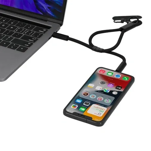 Cable cargador soporte Euclab personalizable y ajustable ref 22395 - 03