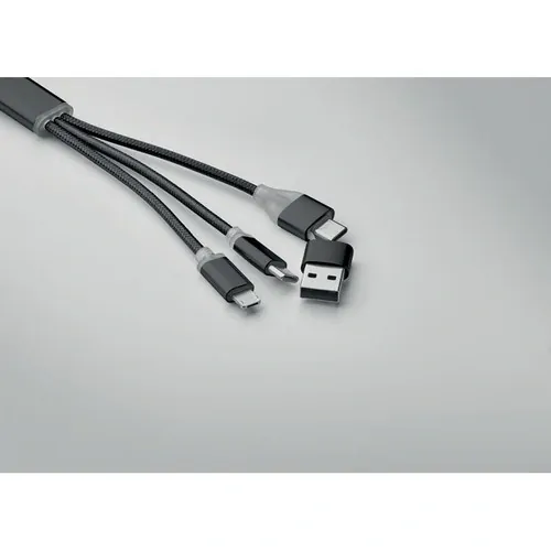 Llavero con cable de carga 2 en 1 tipo-C y tipo-A ref MO2141 - 4 Negro