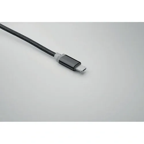 Llavero con cable de carga 2 en 1 tipo-C y tipo-A ref MO2141 - 6 Negro