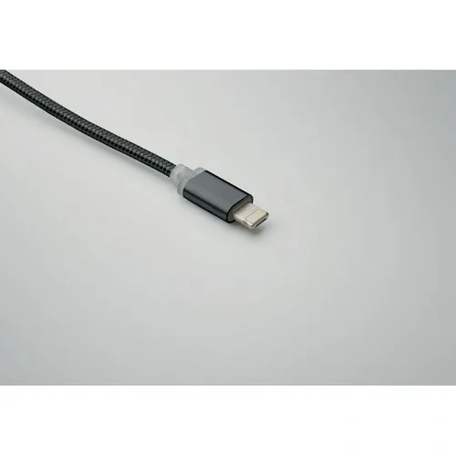 Llavero con cable de carga 2 en 1 tipo-C y tipo-A ref MO2141 - 7 Negro