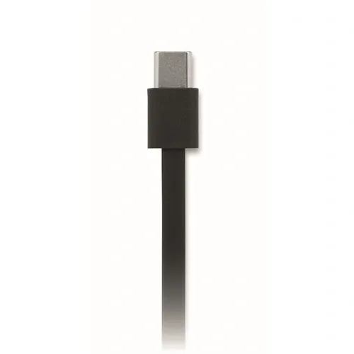 Cable de carga retráctil 100 W con soporte personalizable ref MO2924 - 02 Negro